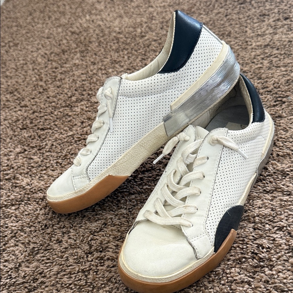 Dolce Vita Cream and Black Women's Sneakers